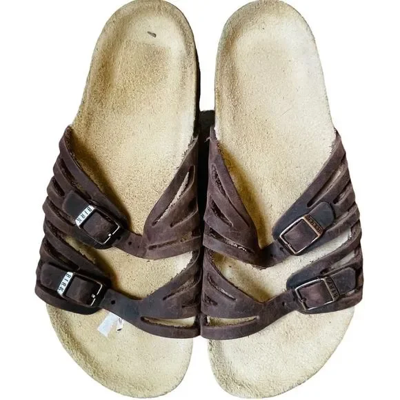 Birkenstock Brown Granada Mocha Strappy Sandals SZ 7-7.5 - Picture 5 of 14